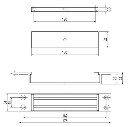 Электромагнитный замок dormakaba EM Premium EM 1800 AM