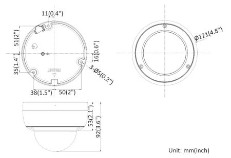 Антивандальная IP-камера 4Мп HikVision DS-2CD2143G0-IU (4 мм) с микрофоном