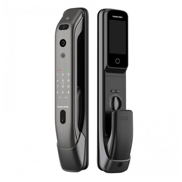 Биометрический электронный замок Kaadas K20 Pro Max Black с распознаванием лица и функцией видеодомофона