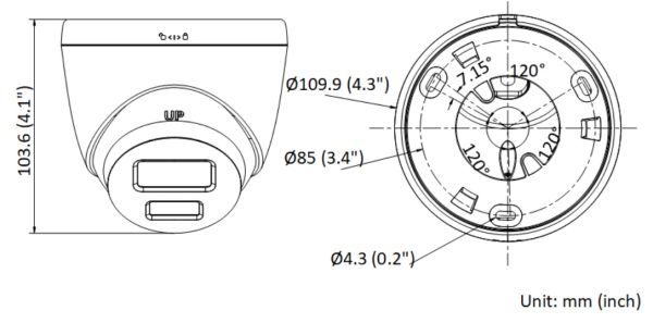 Уличная купольная IP-камера 2Мп HiWatch DS-I253L(C) (2.8 мм) с технологией ColorVu