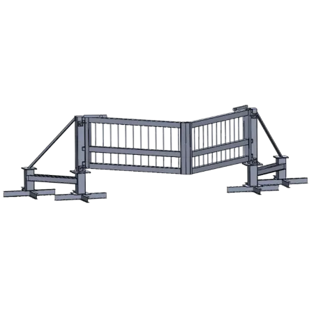 Противотаранные ворота ПВЖ-СБ Кашалот железнодорожные, распашные, гидравлические