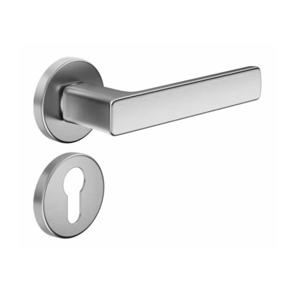 Комплект ручек dormakaba FOLD FO12Y с накладкой под евроцилиндр Комплект ручек dormakaba FOLD FO12Y с накладкой под евроцилиндр