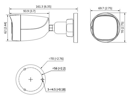 Уличная HD-CVI видеокамера 2Мп Dahua DH-HAC-HFW1200CP-0280B-S5