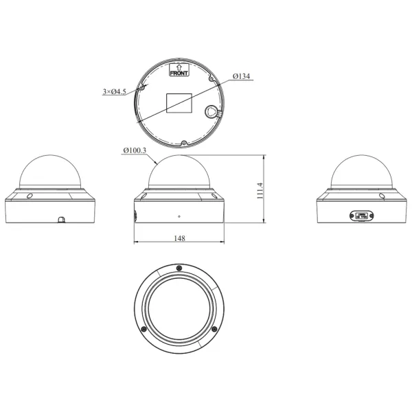 IP-видеокамера 5Мп RVi-2NCD5459 (2.7-13.5) white моторизованная с микрофоном