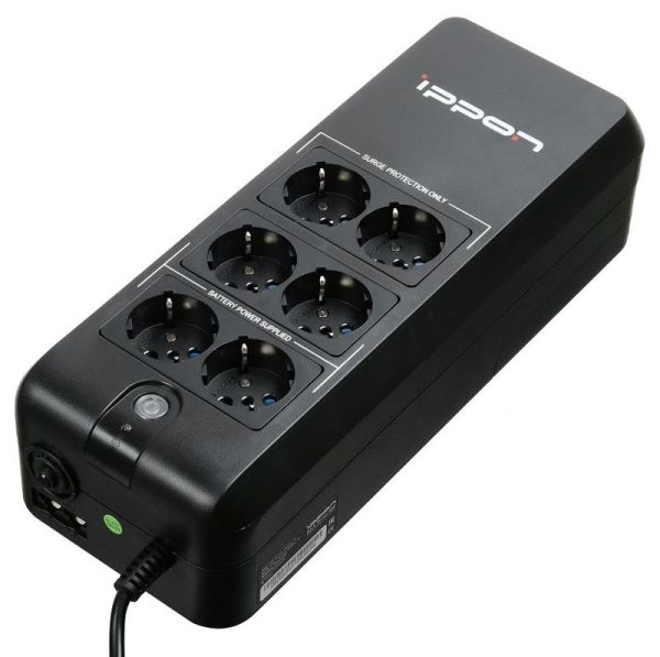 Источник бесперебойного питания IPPON Back Verso 600, 600ВA