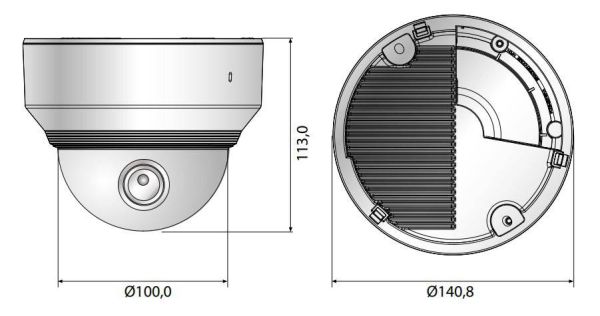 Купольная сетевая IP-видеокамера 2Мп Wisenet XND-6080 (2.8-12мм)