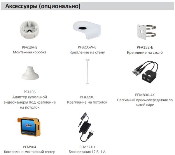 HD-CVI видеокамера 2Мп Dahua DH-HAC-T2A21P-U-0280B, IP67, с ИК-подсветкой до 30 м