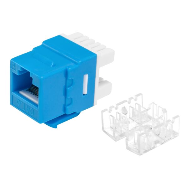Модуль коммутационный ЛЮ-МКС-6.8К25, тип Keystone 180°, UTP, кат.6, синий