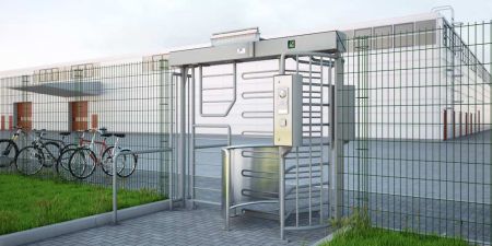 Полноростовой электромеханический турникет Magnetic MPB 111 (MPB111BA141), с моторизированной калиткой для велосипеда из нерж. стали