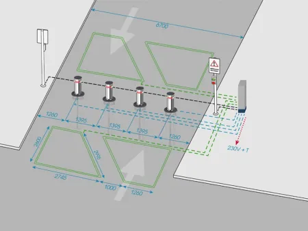 Гидравлический противотаранный боллард Блокпост К4 из нержавеющей стали
