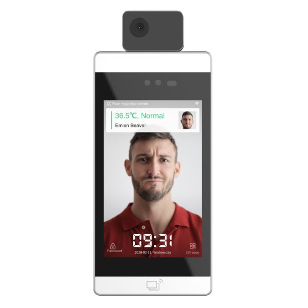 Биометрический терминал распознавания лиц и температуры тела Uface 8-H Temp, настенный