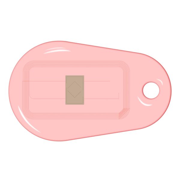 Бесконтактный RFID-брелок SMARTTAG Caramel Mifare 1k 4/7 byte UID, прозрачный