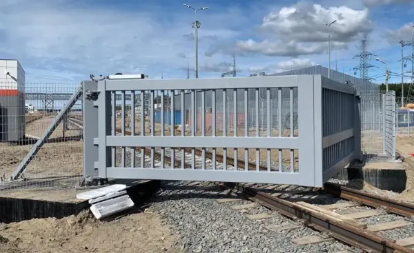 Противотаранные ворота ПВЖ-СБ Кашалот железнодорожные, распашные, гидравлические