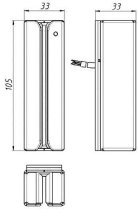 Антивандальный считыватель банковских карт Promix-RR.MC.02 (KZ-1121-M) с магнитной полосой