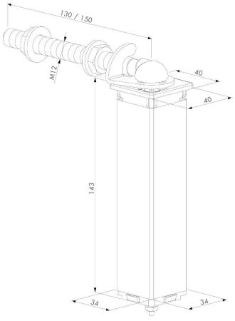 Петля пружинная Locinox SWING40-130