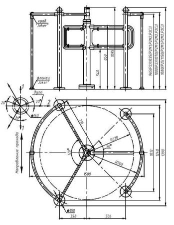 Турникет полуростовой Ростов-Дон Р2М1/3 Хром из хромированной стали