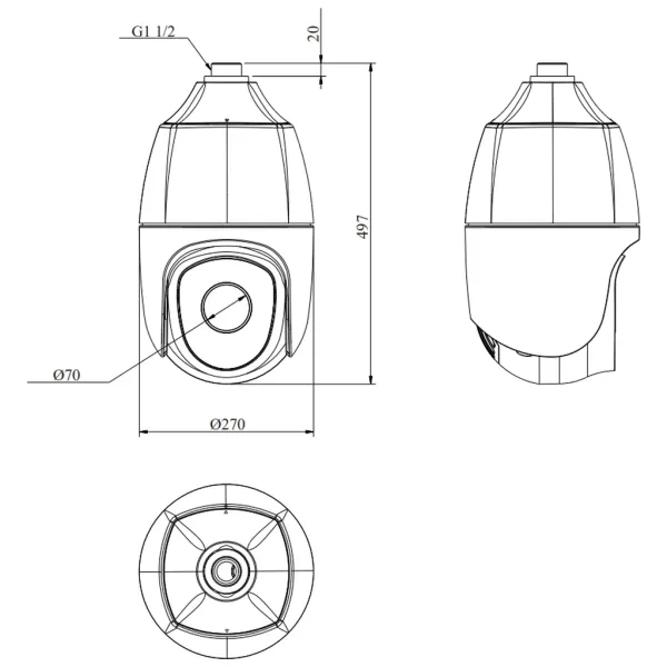 PTZ-видеокамера 8Мп RVi-2NCZ84640 (5.7-228) скоростная поворотная