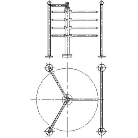 Ограждение для роторного турникета Ростов-Дон ОП-Р прямое