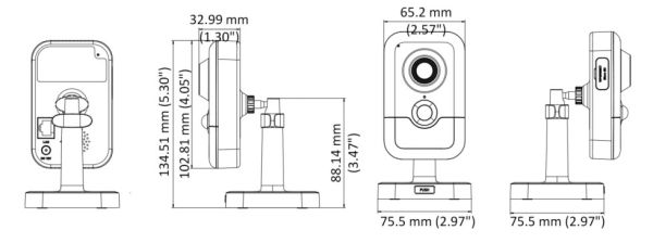 Компактная IP-видеокамера Wi-Fi 4Мп HikVision DS-2CD2443G0-IW(W) (4 мм) с PIR-датчиком