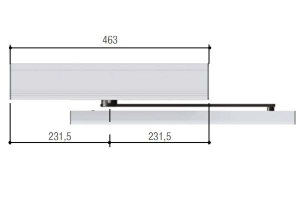 Привод Came FLUO-SW3, короб 463 мм, вес створки до 300 кг (818SW-0020)