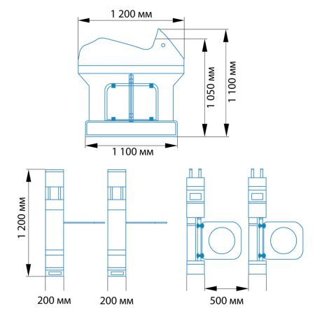 Турникет детский Блокпост ТД 700 с распашными створками