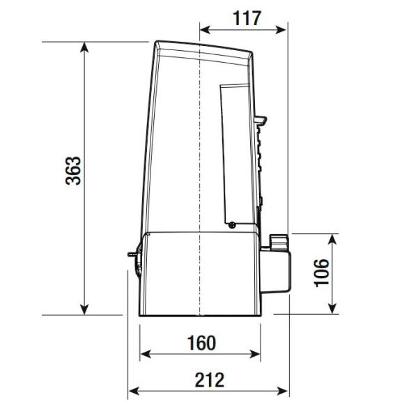 Привод 24 В Came BXV10AGF для откатных ворот до 1000 кг