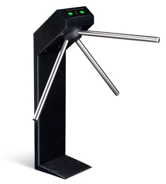 Турникет-трипод PERCo-TTR-04.1E из окрашенной стали, черный с блестками (с планками Антипаника)