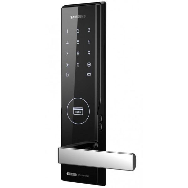 Электронный замок Samsung SHS-H505 FBK/EN (SHS-5050), двухригельный, врезной, с ручкой