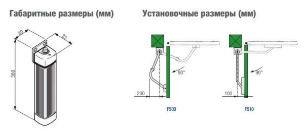 Рычажный не блокирующийся привод Came Flex F500