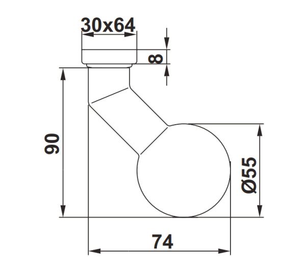 Ручка dormakaba Pure 3548V / 6621 / 6679 для профильных дверей