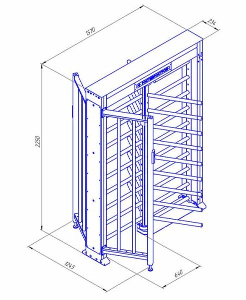Турникет уличный полноростовой Ростов-Дон ПР1Л/3М2-У