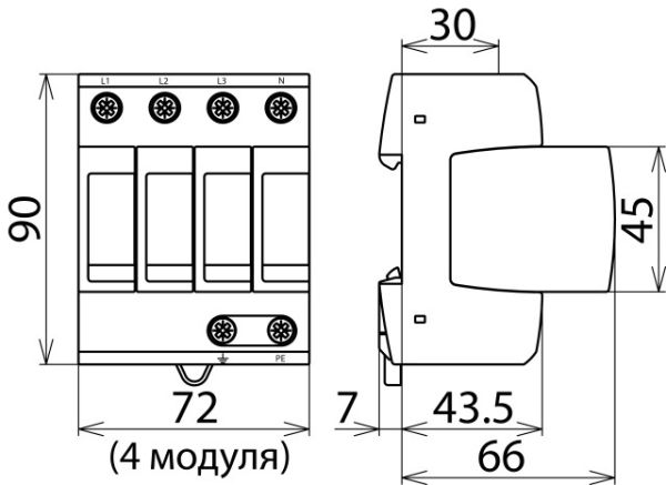 Ограничитель перенапряжения Dehn+Sohne DG M TNS 275 (класс II) 40кА 275В 952400
