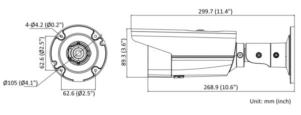 Уличная IP-видеокамера 8Мп HikVision DS-2CD2T83G2-2I (2.8 мм) с технологией AcuSense