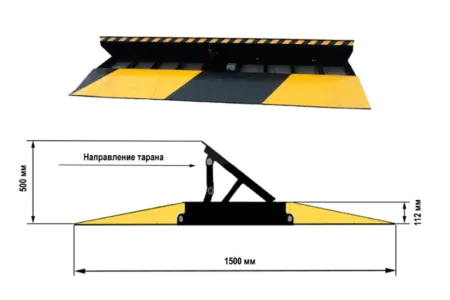 Блокиратор дорожный ППН-СБ 2500 до 30 тонн, механический, накладной