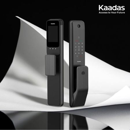 Электронный биометрический замок Kaadas Q9 FVP Black, Wi-Fi, распознавание лица, вен пальцев и отпечатков
