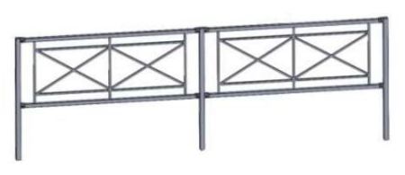 Секция пешеходного ограждения ОБ-320.40 (2 м)