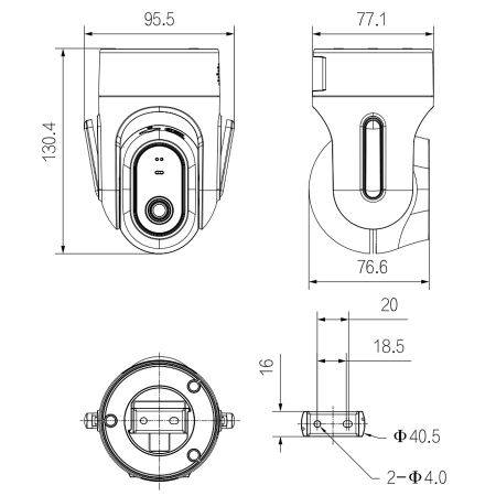 IP-видеокамера 4Мп Dahua DH-SD-H4C-0400B с Wi-Fi