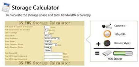 Программное обеспечение 3S Vision Storage Calculator