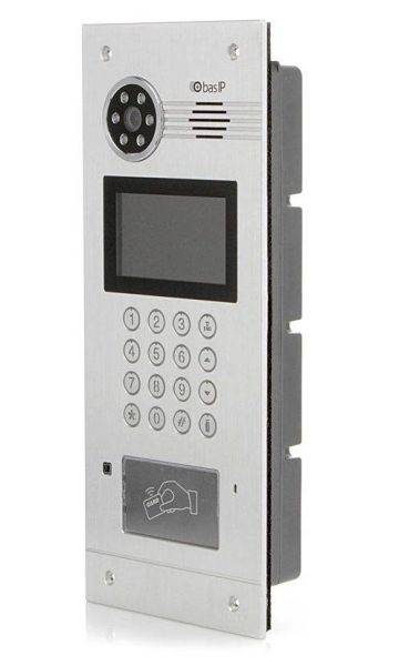 Вызывная видеопанель BAS-IP AA-07BV Silver многоабонентская с поддержкой координатно-матричных систем домофонии