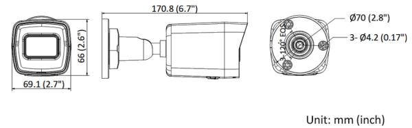 Уличная IP-камера 2Мп HiWatch DS-I200(E) (4 мм) с подсветкой EXIR 2.0