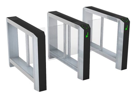 Боковой модуль распашного турникета Gotschlich Axioma DF VIP 1025H (650 мм) (6AXA1EC-S/M)