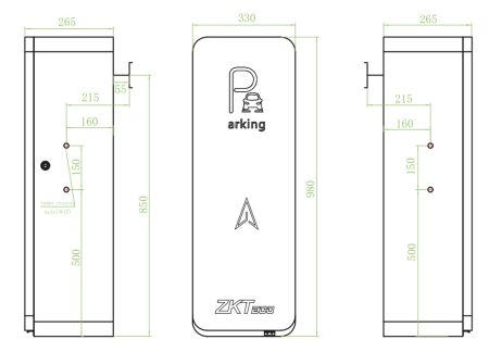 Автоматический шлагбаум ZKTeco BGM460R с телескопической стрелой 6 метров