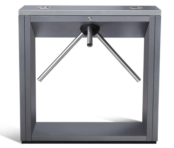 Турникет-трипод тумбовый PERCo-TTD-03.2G из окрашенной стали, темно-серый (с планками)