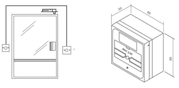 Кнопка аварийного выхода HikVision DS-K7PEB (красная)