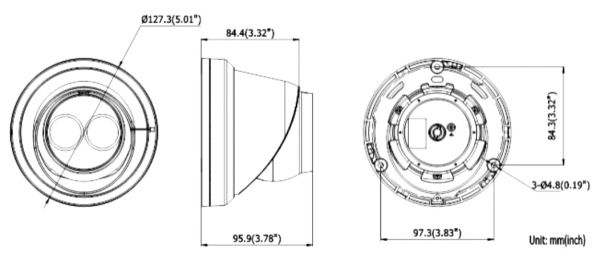 Уличная купольная EyeBall IP-видеокамера 5Мп HikVision DS-2CD2355FWD-I (4 мм)