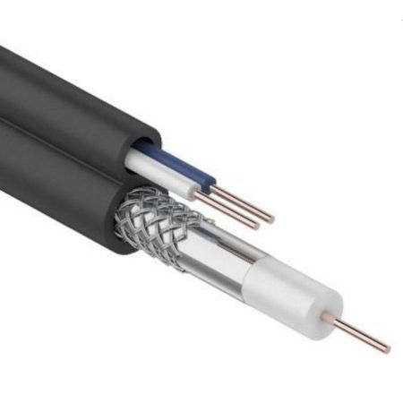 Кабель комбинированный Rexant ККСВ-П+2х0,5 мм для охранного телевидения