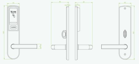 Электронный замок для гостиниц ZKTeco LH3000 с RFID считывателем Mifare