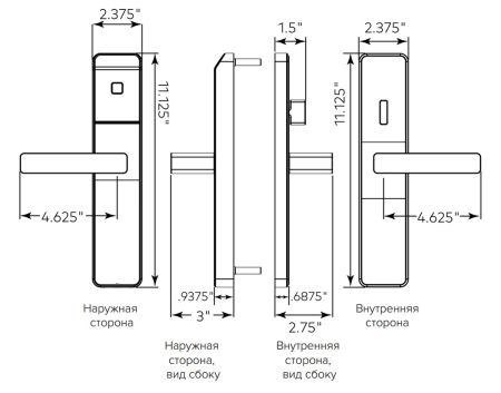 Электронный замок dormakaba Saflok Confidant RFID KIT3 (CF002ESAACBNPS-50L) Электронный замок dormakaba Saflok Confidant RFID KIT3 (CF002ESAACBNPS-50L)