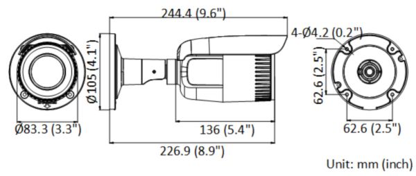 Уличная вариофокальная IP-камера 4Мп HiWatch DS-I456Z (2.8-12 мм)