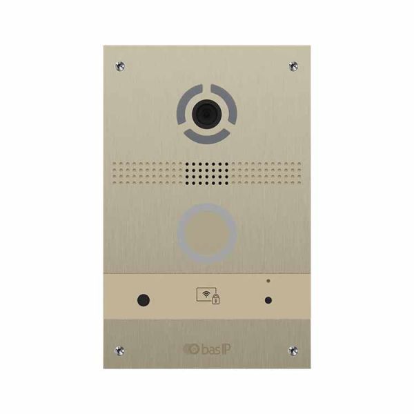 Вызывная видеопанель BAS-IP AV-08FB Gold с распознаванием лиц